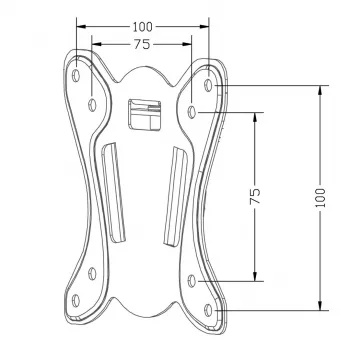 TV seinakinnitus MACLEAN MC-715A 13–27-tollistele teleritele, VESA kuni 100x100 mm, max koormus 25 kg, must