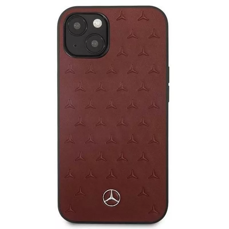 Mercedes MEHCP13SPSQRE iPhone 13 mini 5,4 punane/punane kõva ümbris Nahk Tähtede mustriga