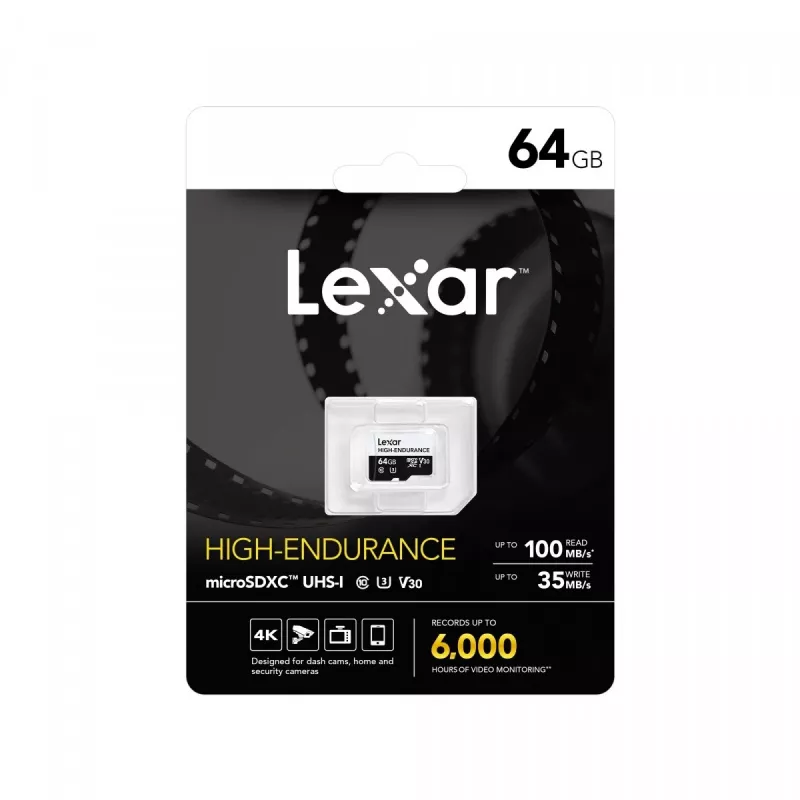 microSD kõrge vastupidavusega kaart 64GB C10 A1 U1 V30 100/35MB/s
