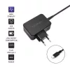 Mobiilseadme laadija QOLTEC 51024 — Universaalne vahelduvvoolu siselaadija, 65W PD, 20V/3,25A, 1,2m kaabel, must