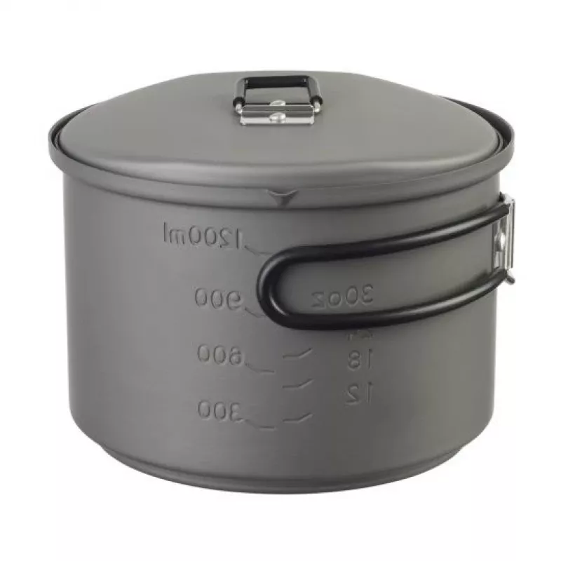 Pot ESBIT Cookset piiritusepõletiga, Alumiinium 1,5 L, Ø15,4 cm, K115 mm, Must