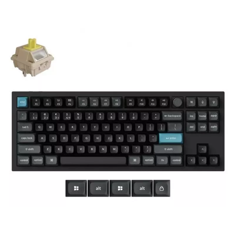 Mehaaniline klaviatuur Keychron Q3 Ultra 8K — 80% QWERTY, juhtmega ja Bluetooth, RGB, must