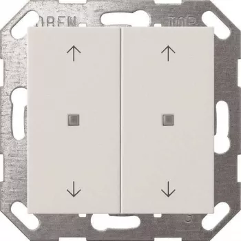 Seinalüliti klahv Gira Taster Wippe KNX 2f Reinweiß 517403 — 2-kohaline KNX klahv, valge