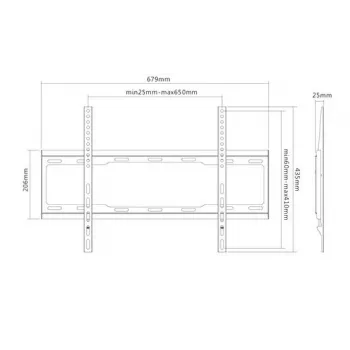 TV seinakinnitus Sunne 37-70-EF 37–70-tollistele teleritele, max 40 kg, VESA 200x200–600x400, must
