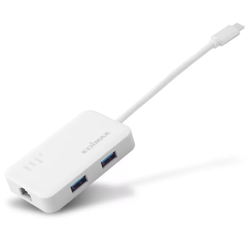 Edimax EU-4308 sülearvuti dokk/pordireplikaator USB 3.2 Gen 1 (3.1 Gen 1) Type-C valge