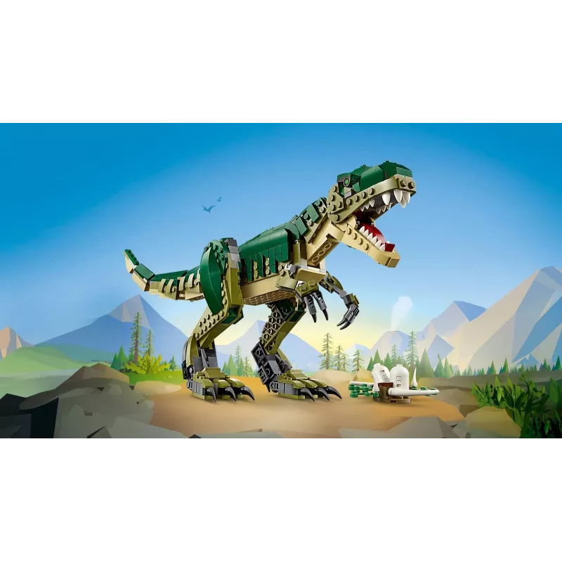 Ehituskomplekt LEGO Creator 3-in-1 T.Rex ehitatav mudelikomplekt, 626 tk, 150 mm kõrgus, vanus 9+