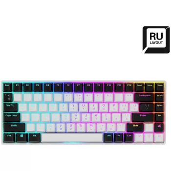 Sharkoon SKILLER SGK50 S3 Mänguklaviatuur USB QWERTY Vene valge