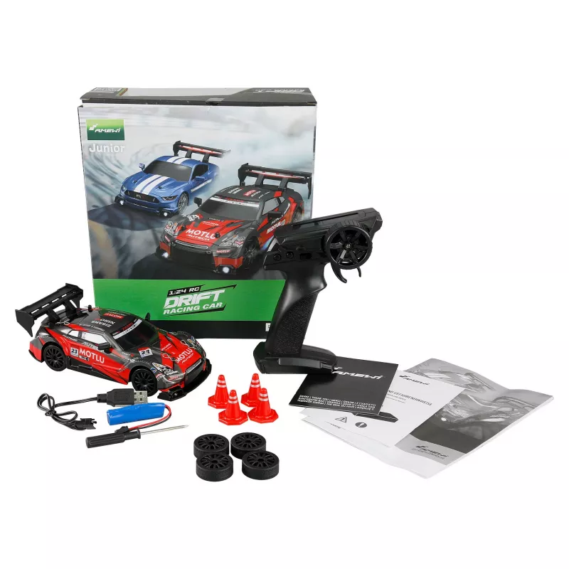 Drift Car Amewi 21112 1:24 elektriline RC-mudel, Li-Ion 500 mAh, soovitatav vanus 8+