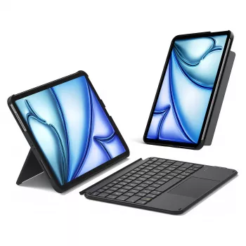 Folio klaviatuuriümbris Inateck KB04122 11-tollisele iPadile — QWERTZ-paigutus, Bluetooth, 500 mAh aku, 450 g