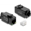 DELOCK 86609 keystone-moodul — lame RJ-45, must, 16,4×37,5×22 mm