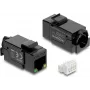 DELOCK 86609 keystone-moodul — lame RJ-45, must, 16,4×37,5×22 mm