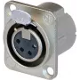 Neutrik NC4FD-LX - 26 mm - 31 mm - Silver - IEC 61076-2-103 - IEC 68-2-20 - UL 94 HB - IP40 - -30 - 80 °C (NC4FD-LX)