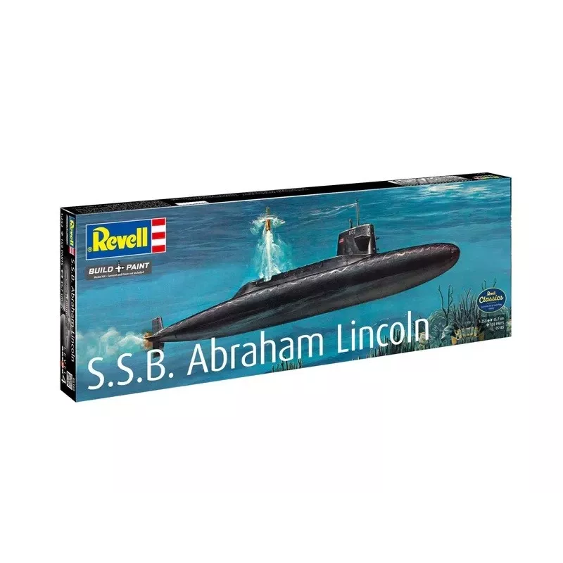Plastikust mudellaev REVELL S.S.B. Abraham Lincoln 1/253 mõõtkavas plastmudeli komplekt
