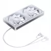 Jonsbo ZA-240 valge 240mm ARGB lõpmatu peegli ventilaator, kahe 120mm ventilaatoriga, PWM tugi