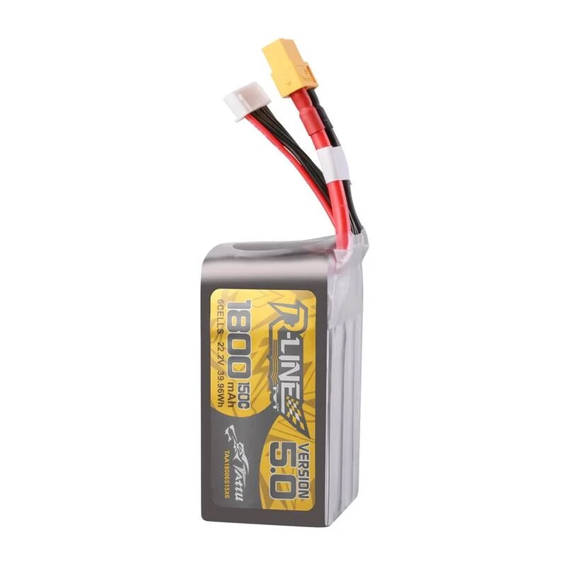 Lipo Tattu R-Line Version 5.0 1800mAh 22.2V 150C 6S aku XT60 pistikuga