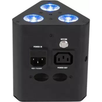 LED-akutoitega ülesvalgusti EUROLITE AKKU TL-3 QCL RGB UV, kaasaskantav juhtmeta lava-/valguspesuvalgusti
