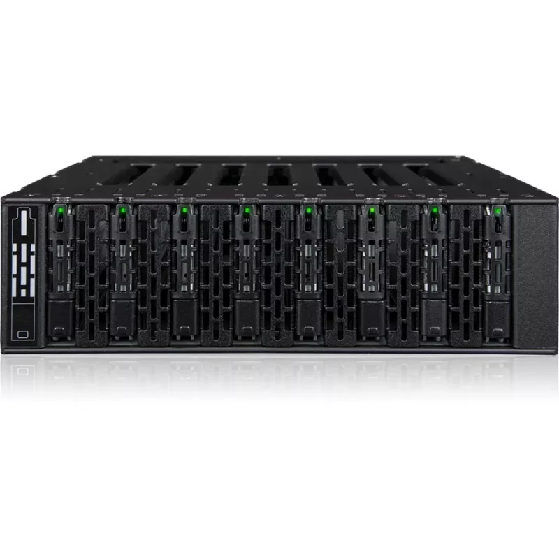 ICY DOCK - MB873MP-B V2 - ToughArmor - 8 Bay M.2 NVMe SSD PCIe 4.0 Mobile Rack Enclosure for External 5.25 Drive Bay (8 x OCuLink SFF-8612)