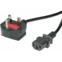 VALUE - toitekaabel - BS 1363 (M) nurgaga IEC 60320 C13 otsele - AC 250 V - 10 A - 3 m - must