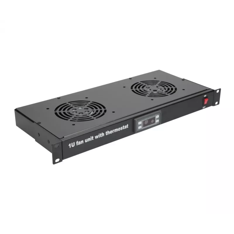 Ventilaatoripaneel Extralink EX.19089 19 tolli 2 ventilaatorit termostaadiga