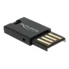 DeLOCK USB 2.0 mälukaardilugeja must MicroSD MicroSDHC MicroSDXC 480 Mbit/s