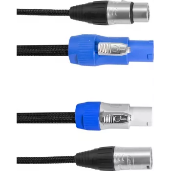 EUROLITE DMX kombikaabel 30227783, P-Con kuni 5-kontaktiline XLR, 3 m pikkus