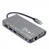 UNITEK uHUB O8+ Juhtmega USB 3.2 Gen 1 Type-C Hall 100W toiteedastusega