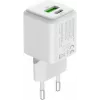 USB C/A võrgulaadur YENKEE YAC G38 20W 3A Power Delivery (USB‑C ja USB‑A)