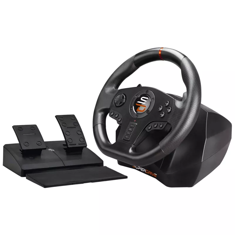 Subsonic SA5595-PC-mängukontroller Must USB-rool + pedaalid