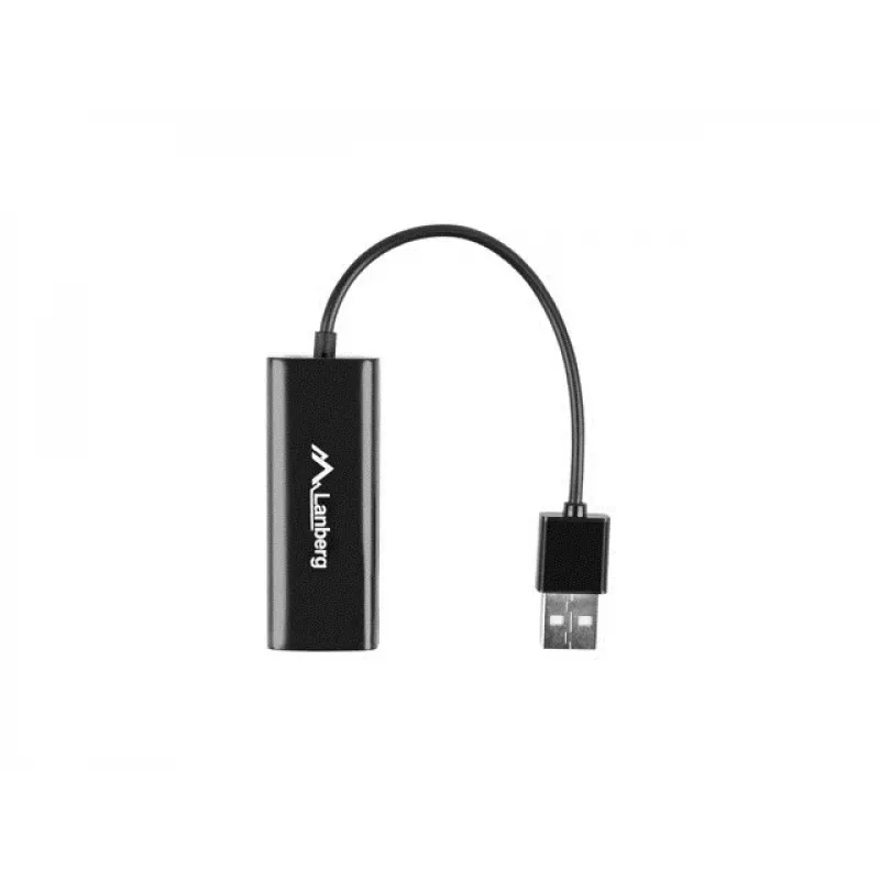 Võrguliidese kaart LANBERG NC-0100-01 USB 10 Gbit/s, hot-swap, kaabel 0,15 m, must