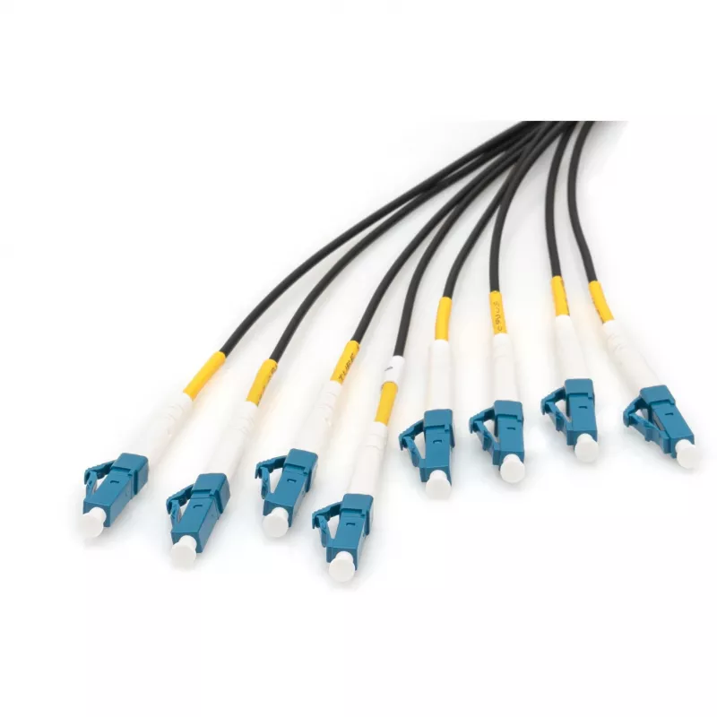 DIGITUS Vorkonfektionierte kiuoptiline universaalne jaotuskaabel, Singlemode OS2, 8 kiudu, LC/UPC - LC/UPC