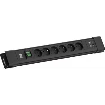 Bachmann Pistikupesa CONNECTUS 6xUTE 1x lüliti 1xUSB A/C 22W 2,0 m CEE7/7 (BM005941)