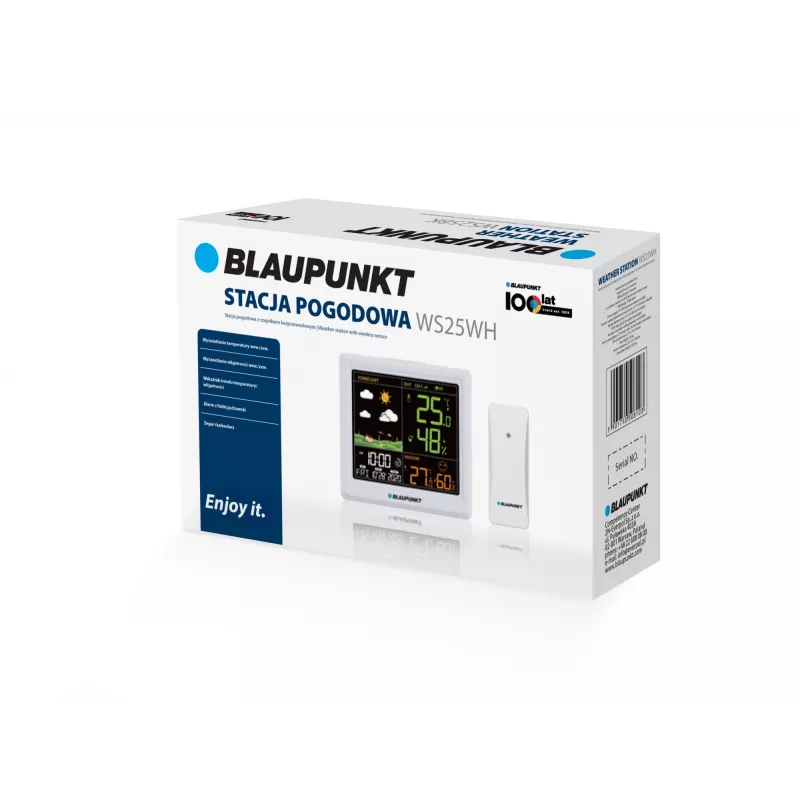 Ilmajaam BLAUPUNKT WS25WH — sise- ja välistingimustes mõõtmised, juhtmevabad sensorid