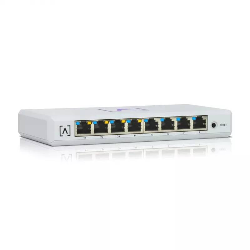 Alta Labs S8-POE võrgulüliti Hallatav Gigabit Ethernet (10/100/1000) Power over Ethernet (PoE) Valge