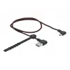 USB-kaabel DeLOCK EASY-USB 2.0 Type-A – Micro-B-pistik 0,5 m must