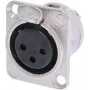 Neutrik NTR-NC3FDL1 - -30 - 80 °C - Must - Hõbedane - UL - UL 94 HB - IEC 61076-2-103 - IP 40 - IEC 68-2-20 (NC3F-DL-1)