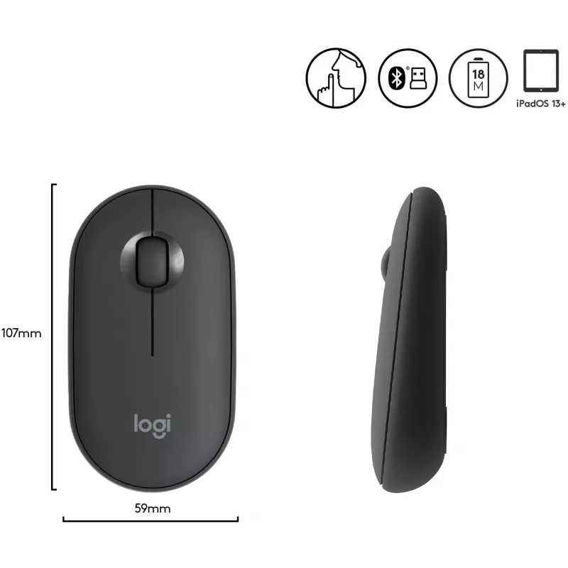Hiir USB Optiline Juhtmeta M350/GRAPHITE 910-005718 Logitech