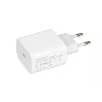 Sisemine USB USB-C kiirlaadija IBOX C-37, 20W, USB‑C PD 3.0, 3 A väljund, valge