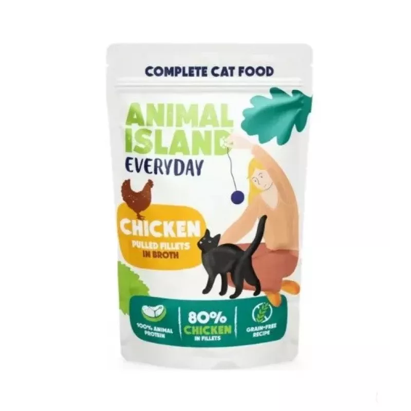 ANIMAL ISLAND kana puljongis kassitoit mono-pakend 40x85g