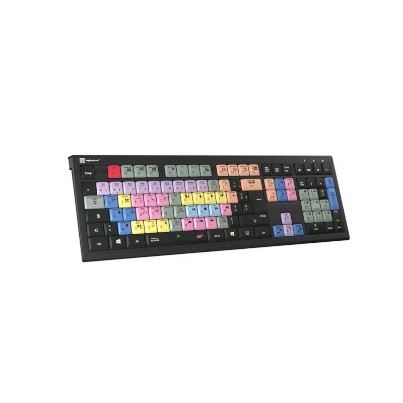 Logickeyboard LKB-EDIUS-A2PC-FR klaviatuur Universaalne USB AZERTY Prantsuse Must