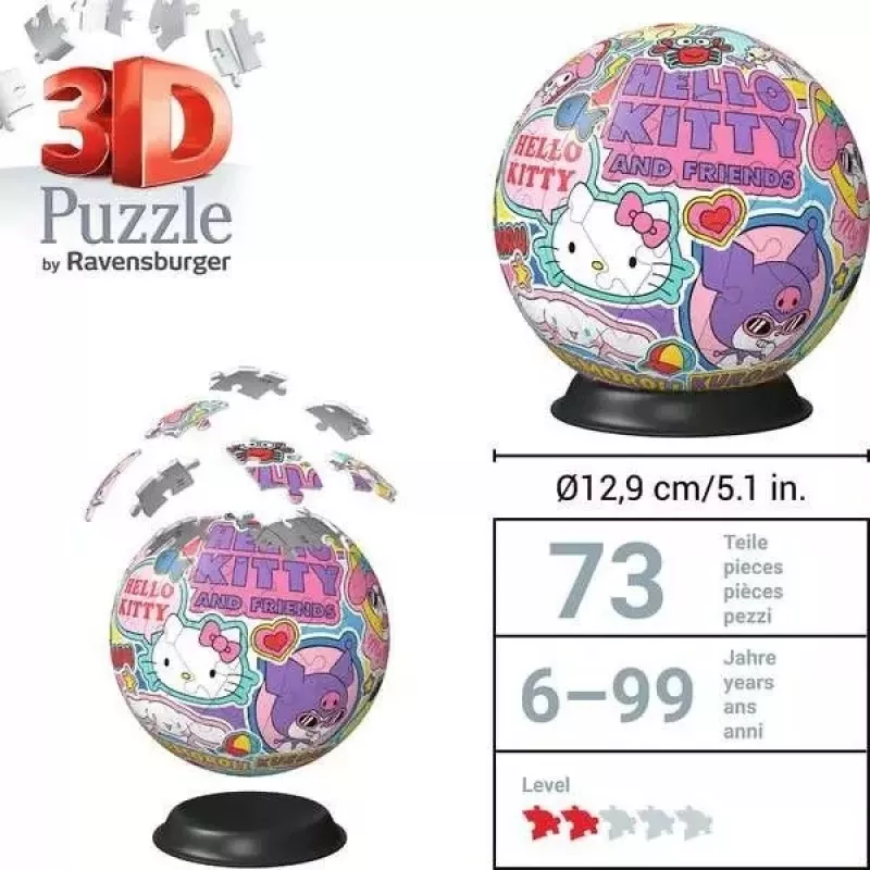 Pusle Ravensburger Hello Kitty 72 tükki Soovitatav vanus 6 kuni 99