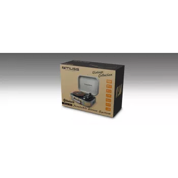 Muse | Plaadimängija stereosüsteem | MT-201 BTG | Hall | USB-port | AUX-sisend