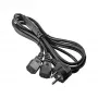 Akyga AK-PC-04A toitejaotur CEE 7/7 kuni 2x IEC C13, 1,8 m, must