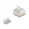 DeLOCK RJ45 modulaarpistik Cat.6A õhukesele ja lamedale kaablile, 100 tk komplekt