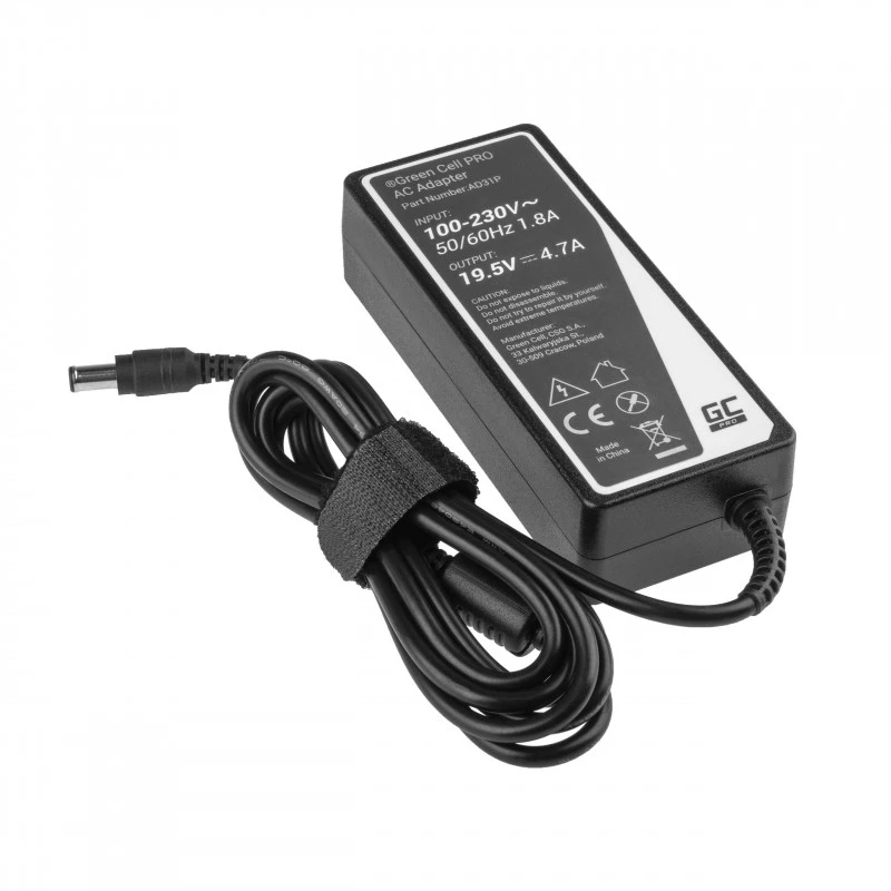 Toiteadapter roheline Cell AD31P 90W sisetingimustesse vahelduv-alalisvoolu 19,5V 4,7A Sony sülearvutitele, must