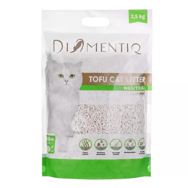 DIAMENTIQ Tofu Neutral Ultra kleepuv - taimne kassiliiv - 2.5 kg