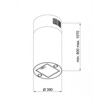 Köögikubu MAAN Elba 2 39, rasva-alumiiniumfilter, elektrooniline juhtimine ekraani ja kaugjuhtimispuldiga, läikiv kuld, Ø390 mm