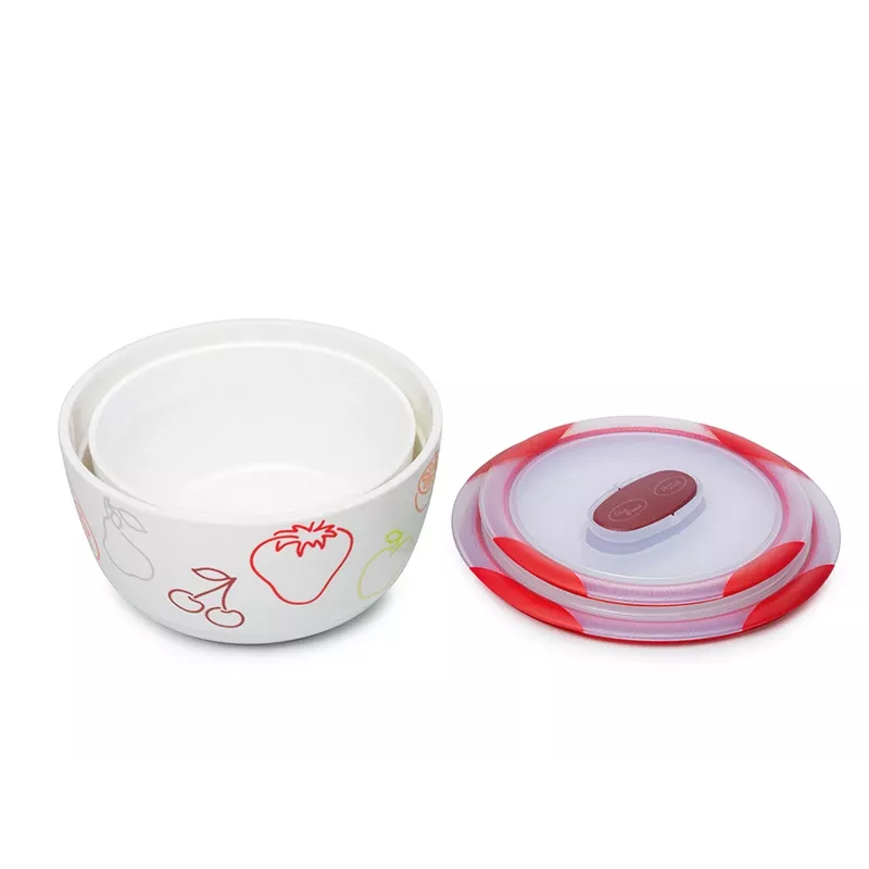 Kausikomplekt OURSSON BS4781RC/DC ümmargune keraamiline 3L valge 2 tk