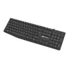Juhtmega täissuuruses klaviatuur NATEC NAUTILUS NKL-1950 — USB, QWERTY US International, 105 klahvi, must