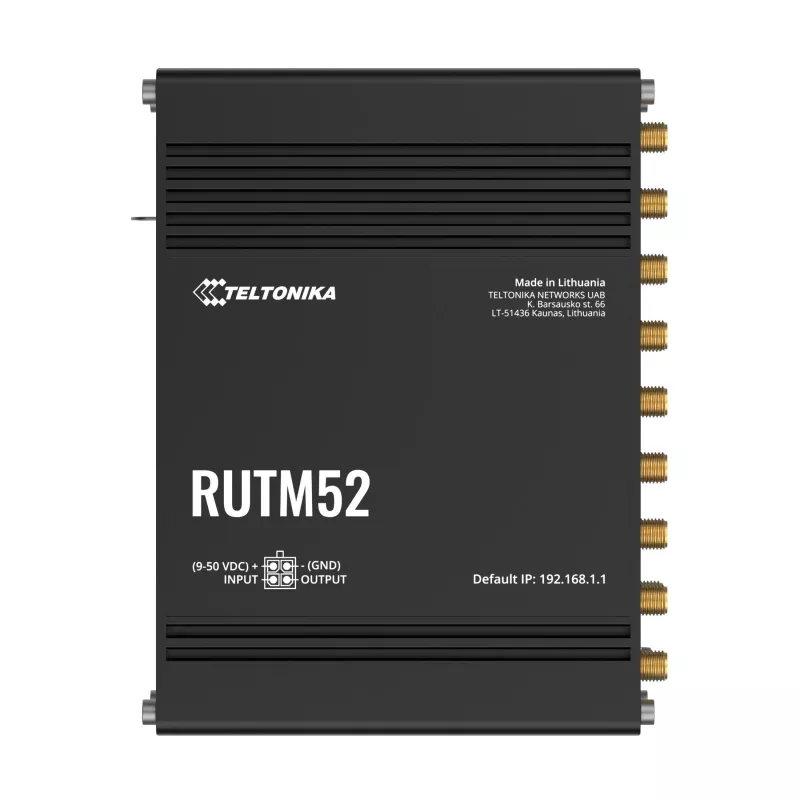 5G ruuter Teltonika RUTM52, 5x GbE, kahe SIM-kaardi pesa, eSIM, Wi-Fi 5