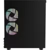 PC Micro Tower Thermaltake View 170 WS ARGB — Mikrokorpus, must, toetab PS2 toiteplokki, 2x 120 mm külje- + 1x 120 mm tagaventilaator, 2,5/3,5-tolline HDD